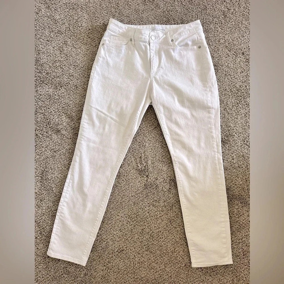 Loft curvy skinny cropped white jeans Size 28/6 - Picture 1 of 7